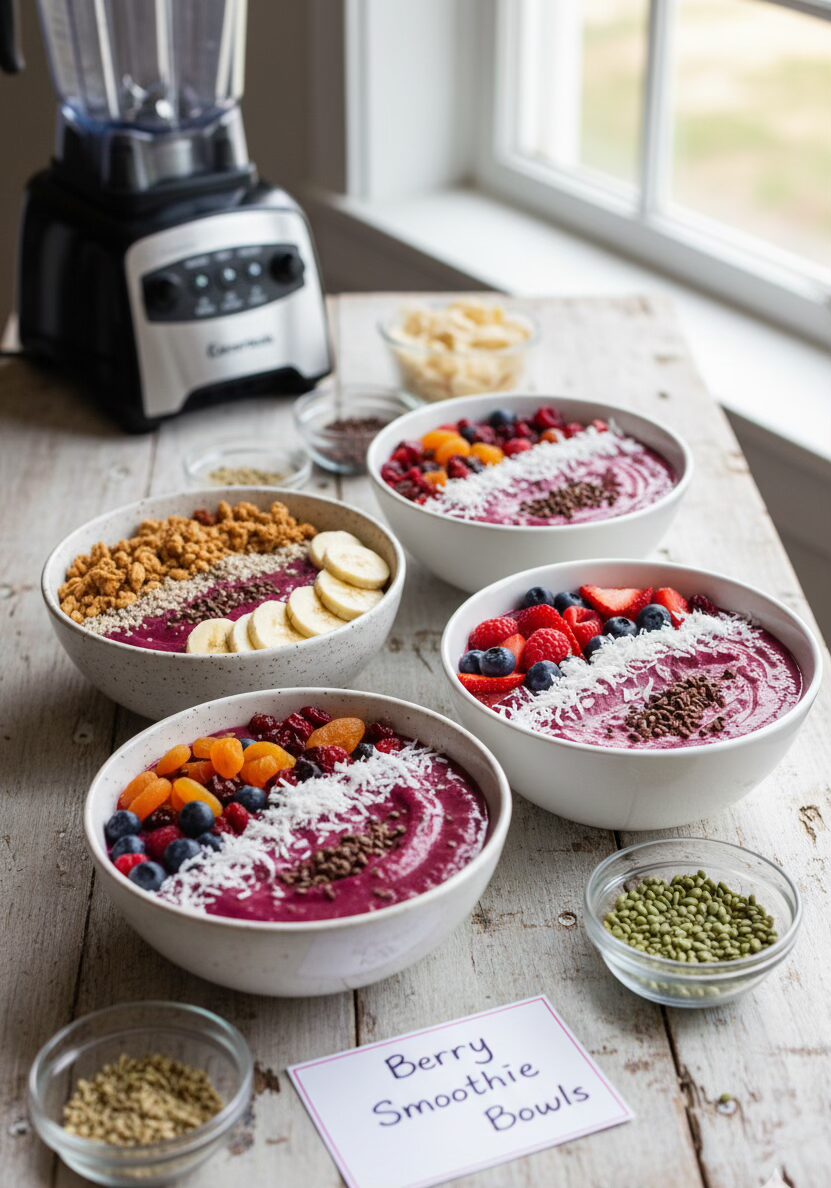 Brunch Food Ideas: 5 Creative Recipes 4 Berry Smoothie Bowls