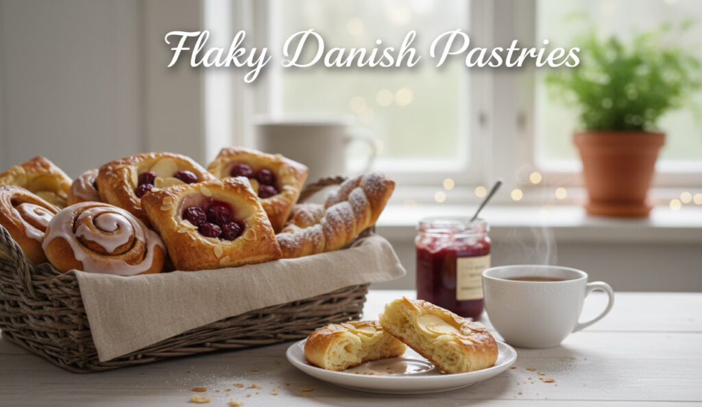 Delicious Breakfast Pastries 3 Flaky Danish Pastries