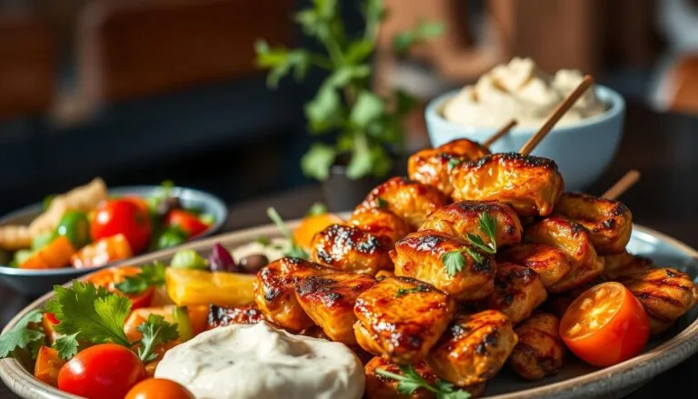 Mediterranean Chicken Skewers with sides Mediterranean Chicken Skewers with sides