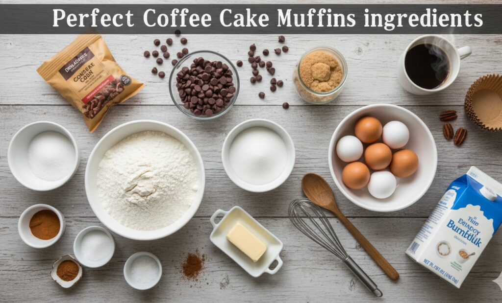 Homemade Coffee Cake Muffins 2 Perfect Coffee Cake Muffins ingredients