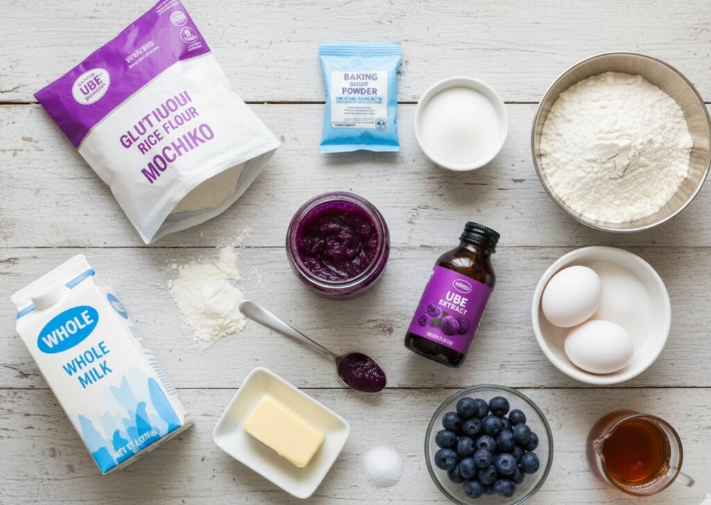 Colorful Breakfast: Making Ube Mochi Pancakes 2 Ube Mochi Pancakes ingredients