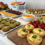 an image of [breakfast brunch finger food ideas] dish presented in a table