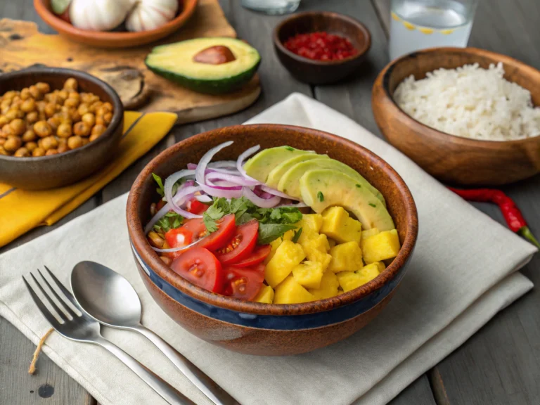 an image of [colombian lunch recipes] dish presented in a table