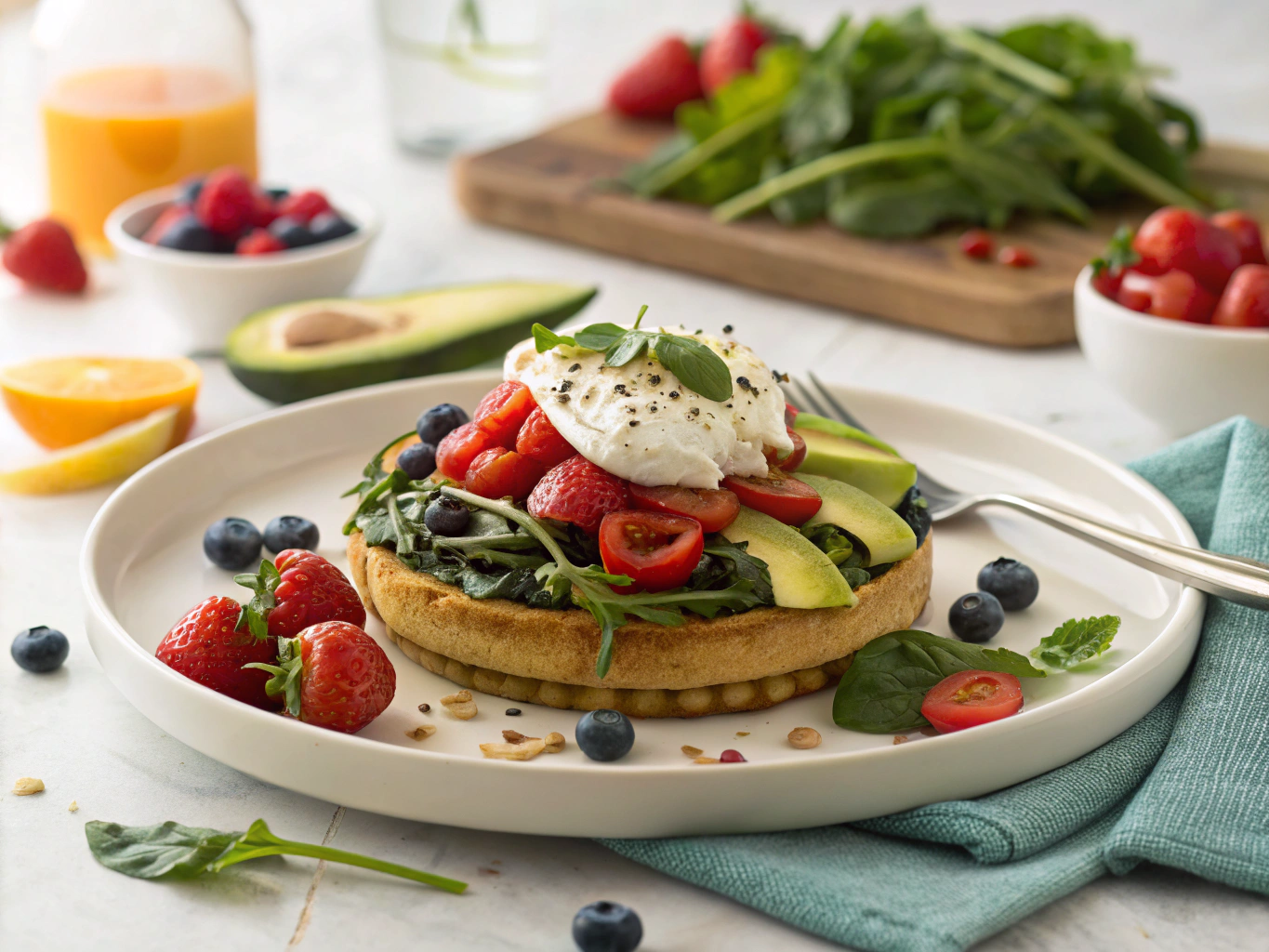 an image of [forks over knives breakfast recipes] dish presented in a table
