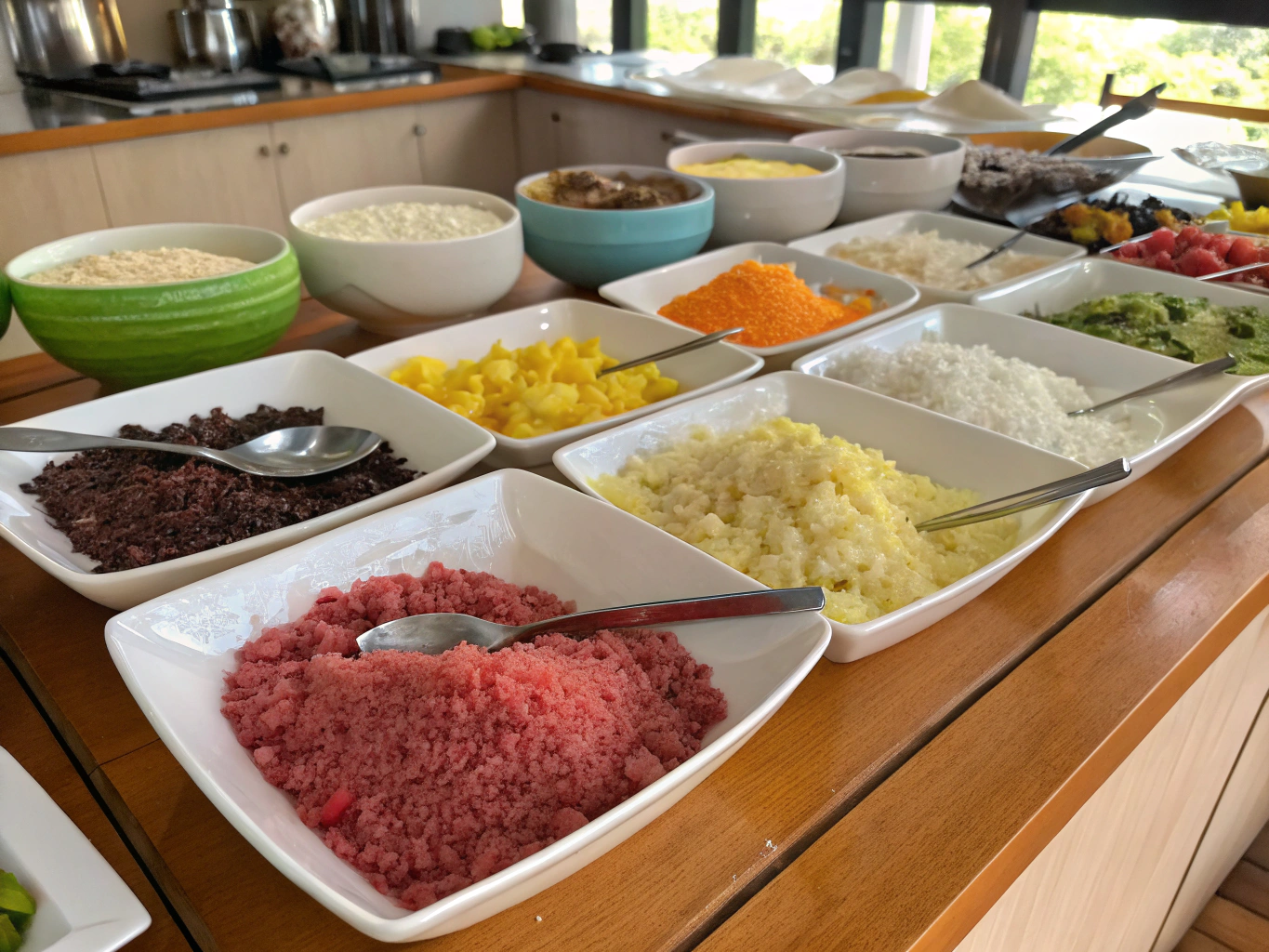 an image of [rice powder breakfast recipes] dish presented in a table