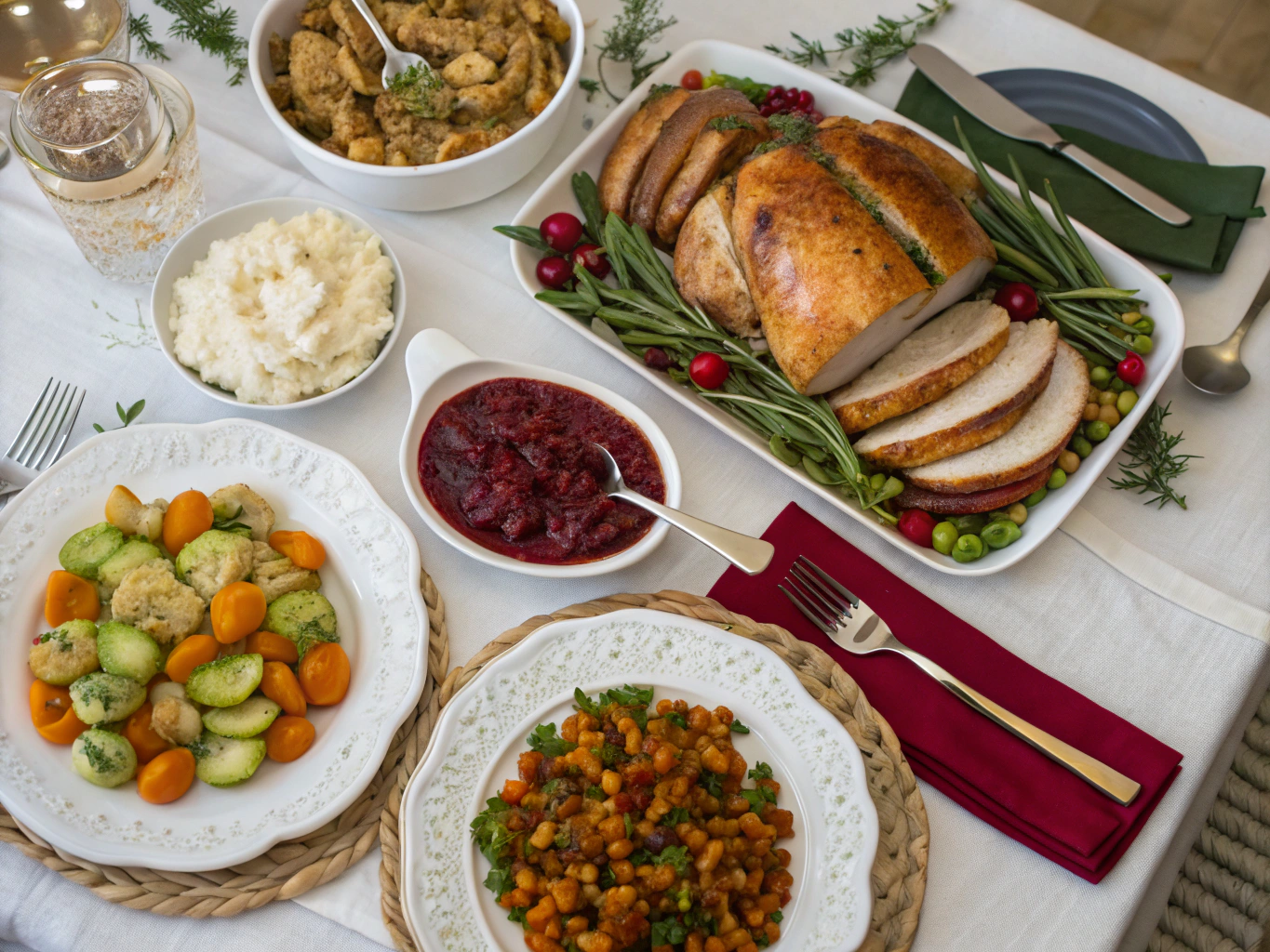 whole foods thanksgiving dinner recipes dish presented in a table