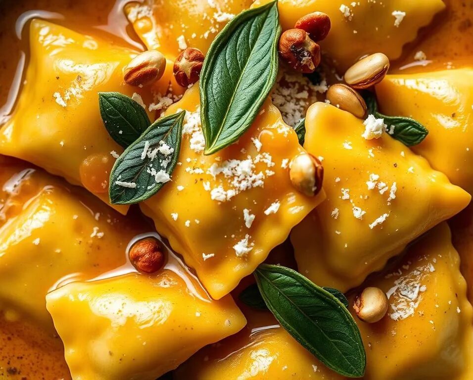 Ravioli with Sage Butter Sauce plating tips