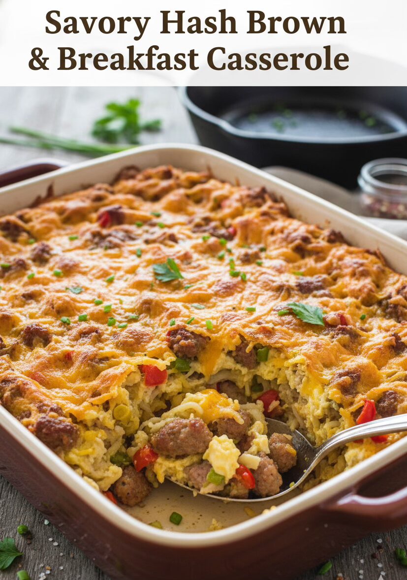 Savory Hash Brown and Sausage Breakfast Casserole