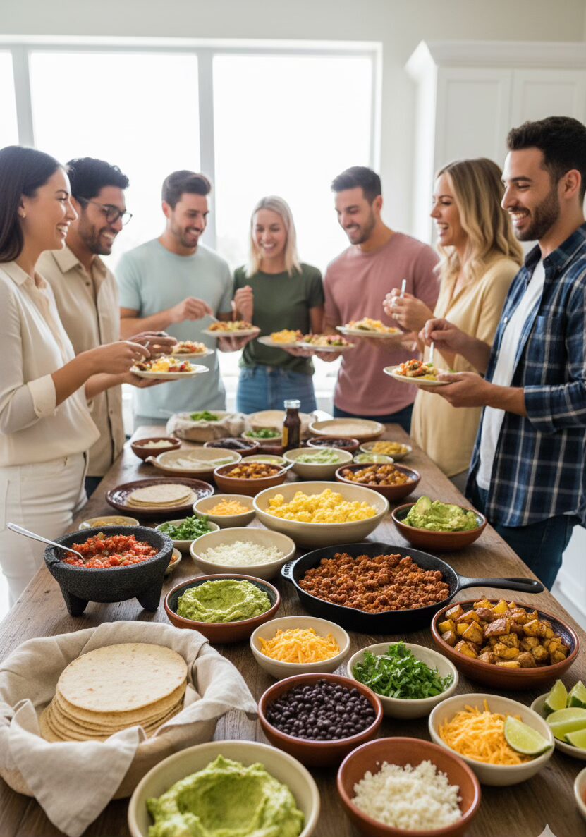 15 Delightful Brunch Potluck Ideas 15 Breakfast Tacos Bar