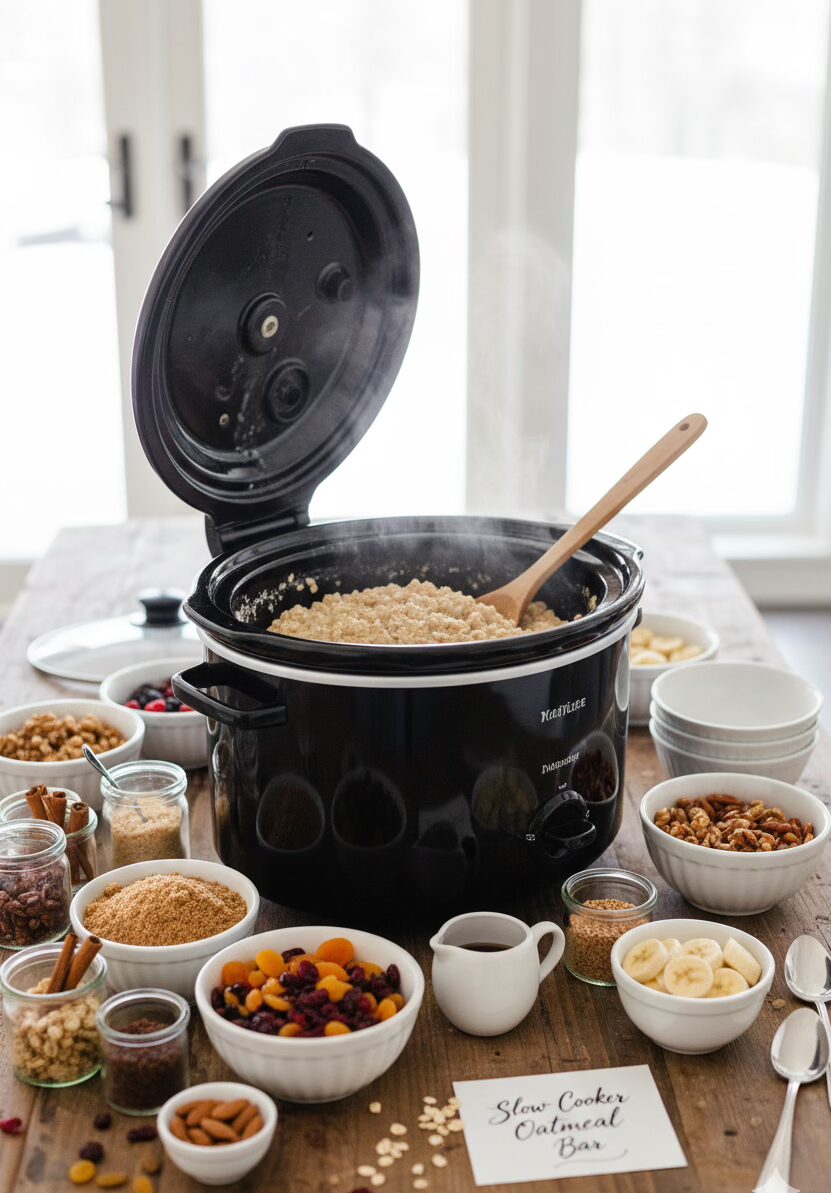 15 Delightful Brunch Potluck Ideas 7 Slow Cooker Oatmeal Bar