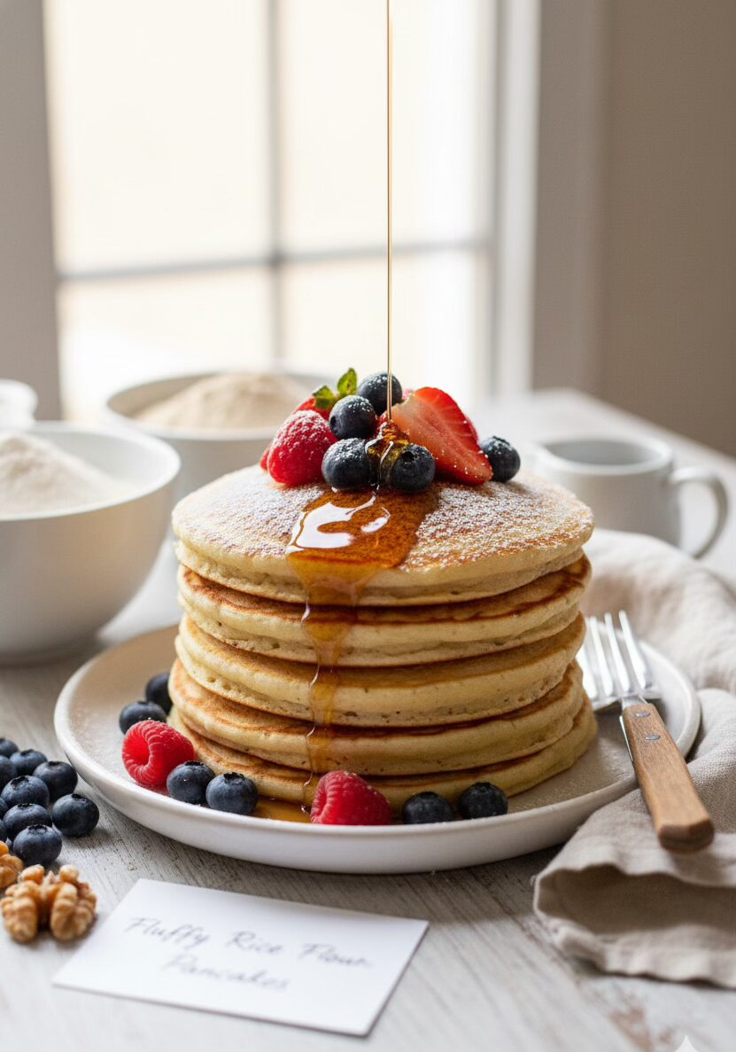 3 Delightful Rice Powder Breakfast Recipes 3 Fluffy Rice Flour Pancakes