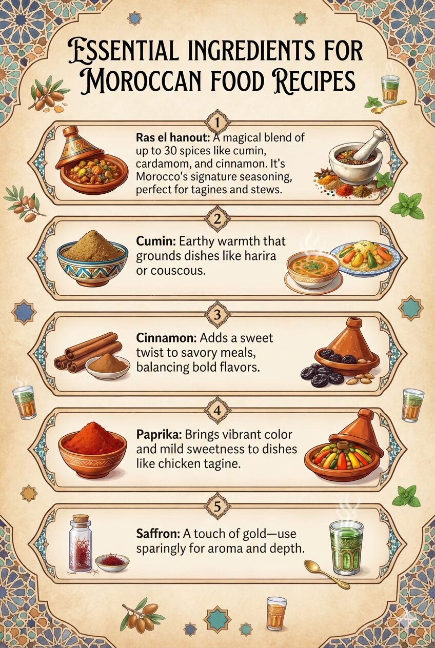 Moroccan Food Recipes: Authentic Dishes to Savor 2 Essential Ingredients for Moroccan food recipes