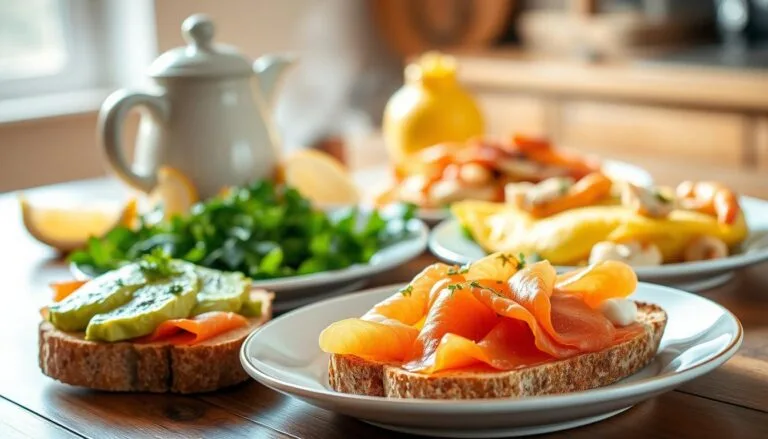 easy seafood breakfast recipes with salmon avocado toast and crab omelette easy seafood breakfast-recipes-with-salmon avocado toast and crab omelettep